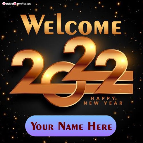 Write Custom Name Text On 2022 New Year Images